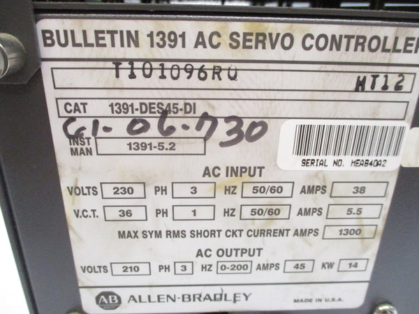 ALLEN BRADLEY 1391-DES45-DI UNMP