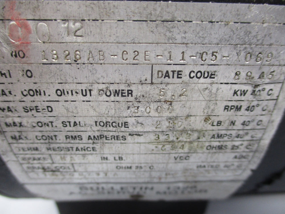 ALLEN BRADLEY 1326AB-C2E-11-C5-X069 UNMP