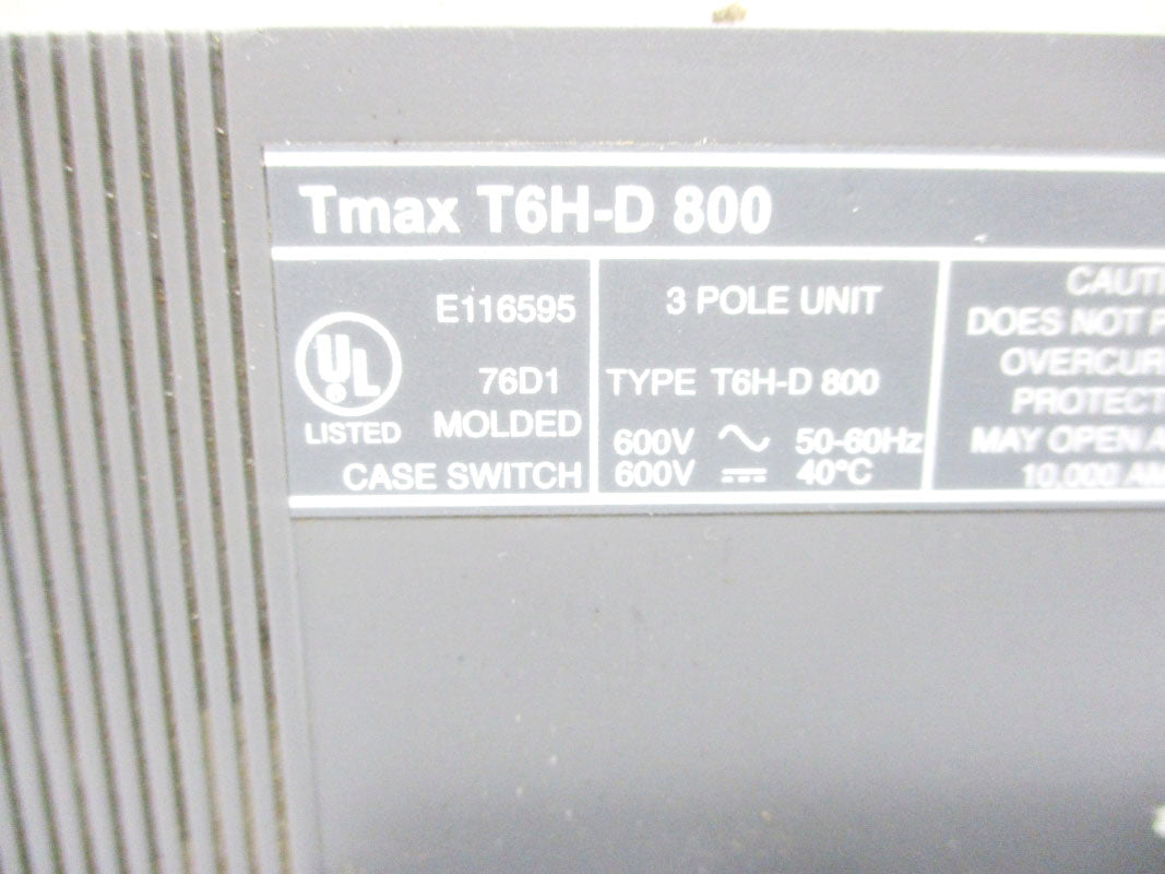 ABB T6H-D800 600V 800A (AS PICTURED) NSNP