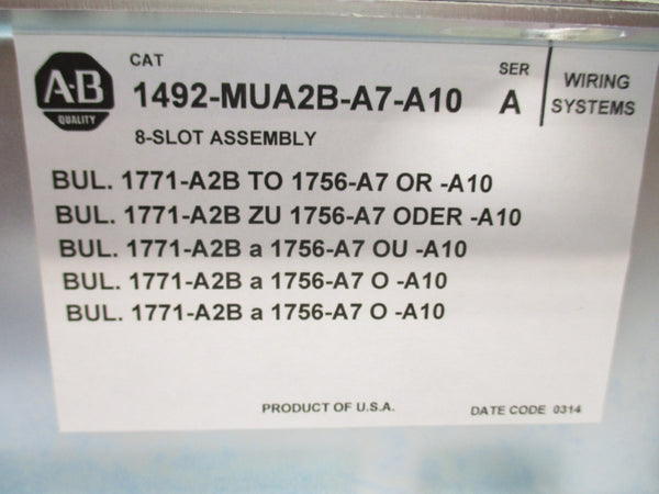ALLEN BRADLEY 1492-MUA2B-A7-A10 SER. A NSMP