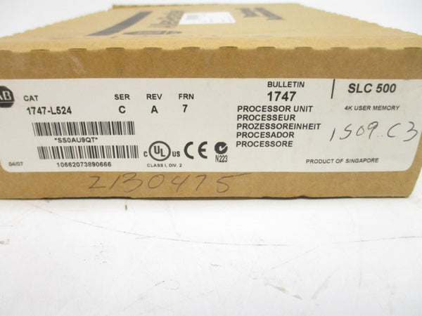 ALLEN BRADLEY 1747-L524 SER. C F/W 7 DATE: 2007 NSFS
