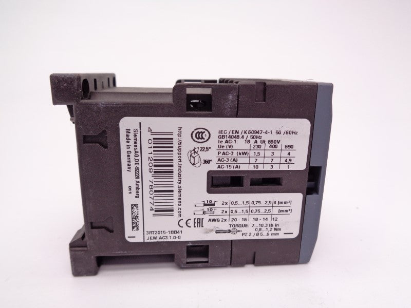 SIEMENS 3RT2015-1BB41 24VDC 50A NSNP