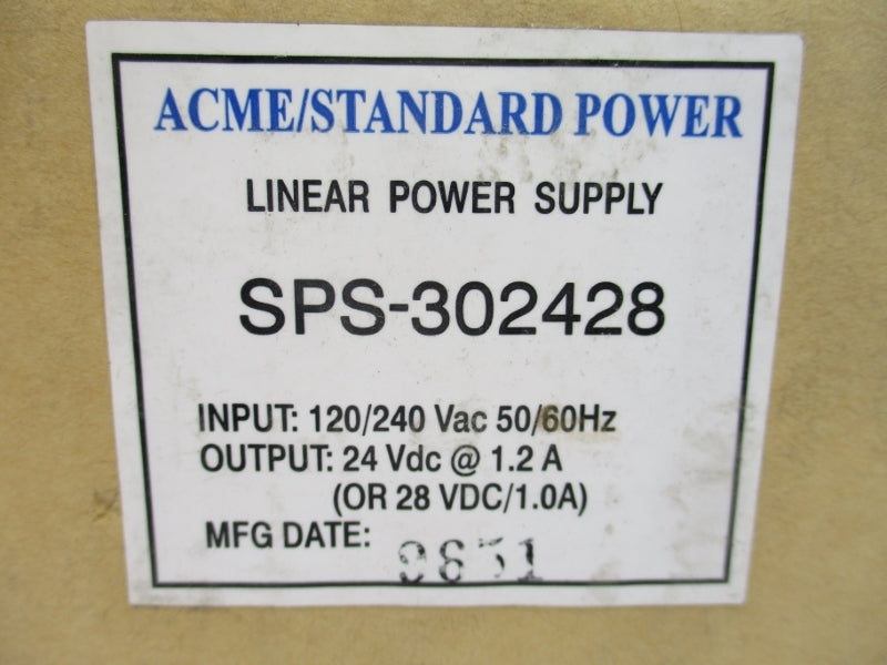 ACME TRANSFORMER SPS-302428 NSMP