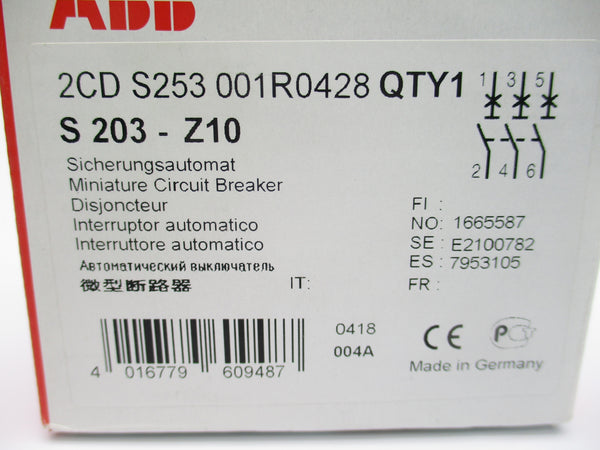 ABB 2CD S253 001 R0428 10A 400V NSMP