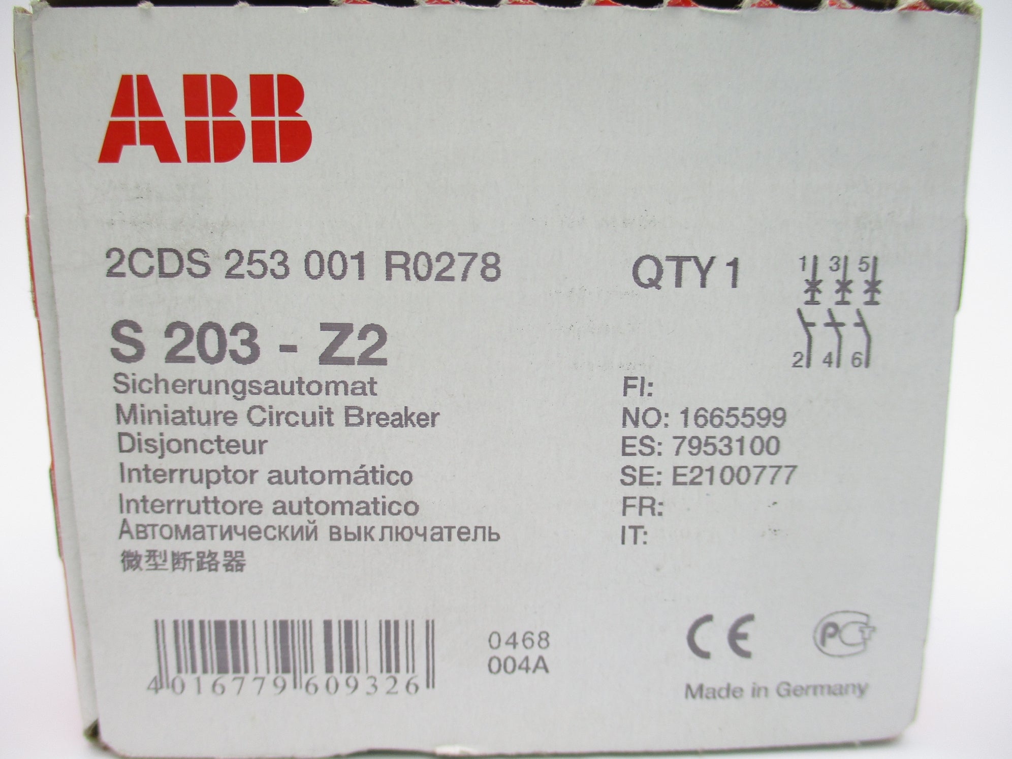 ABB 2CD S253 001 R0278 2A 400V NSMP
