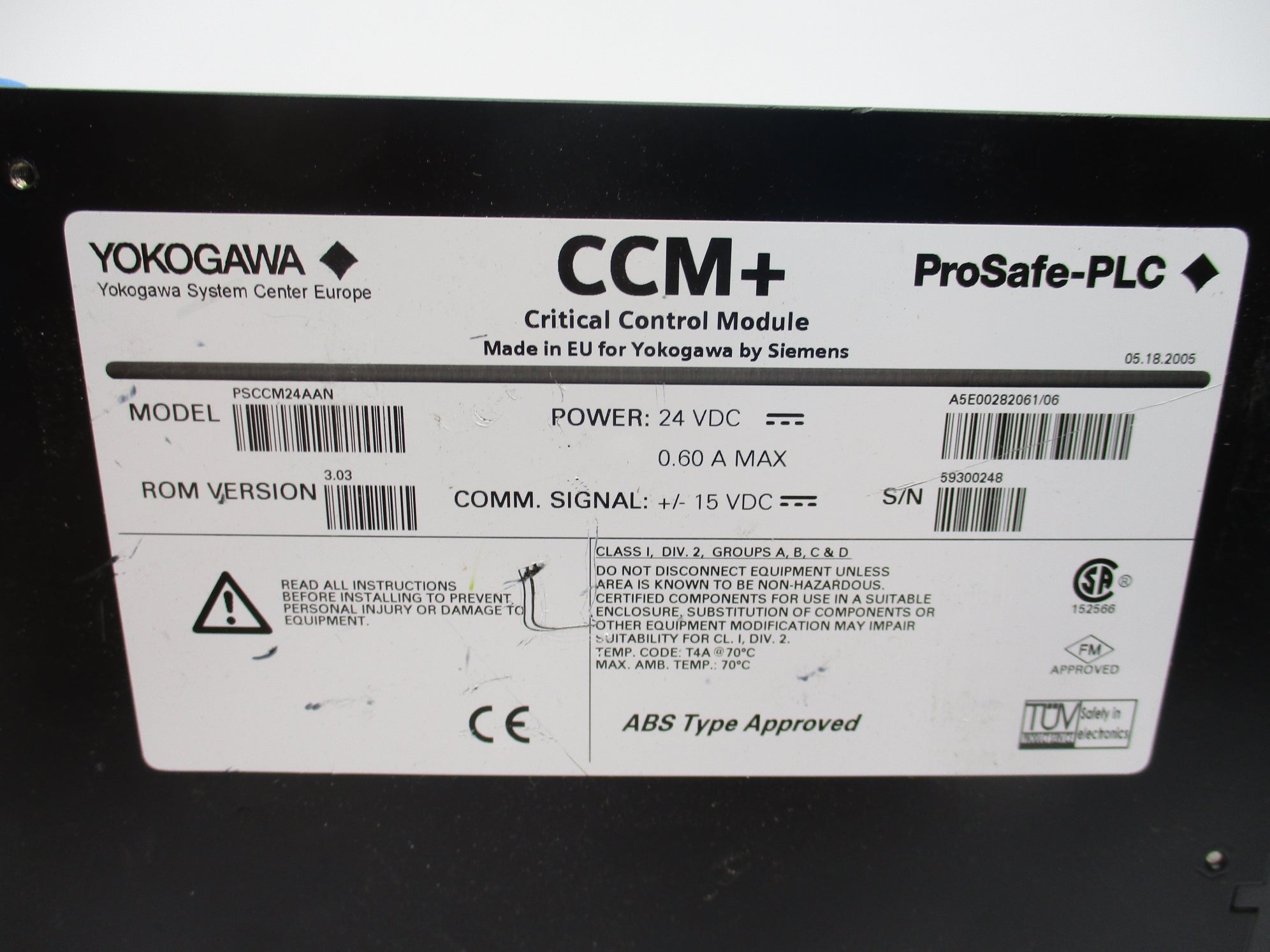 YOKOGAWA PSCCM24AAN (AS PICTURED) NSNP