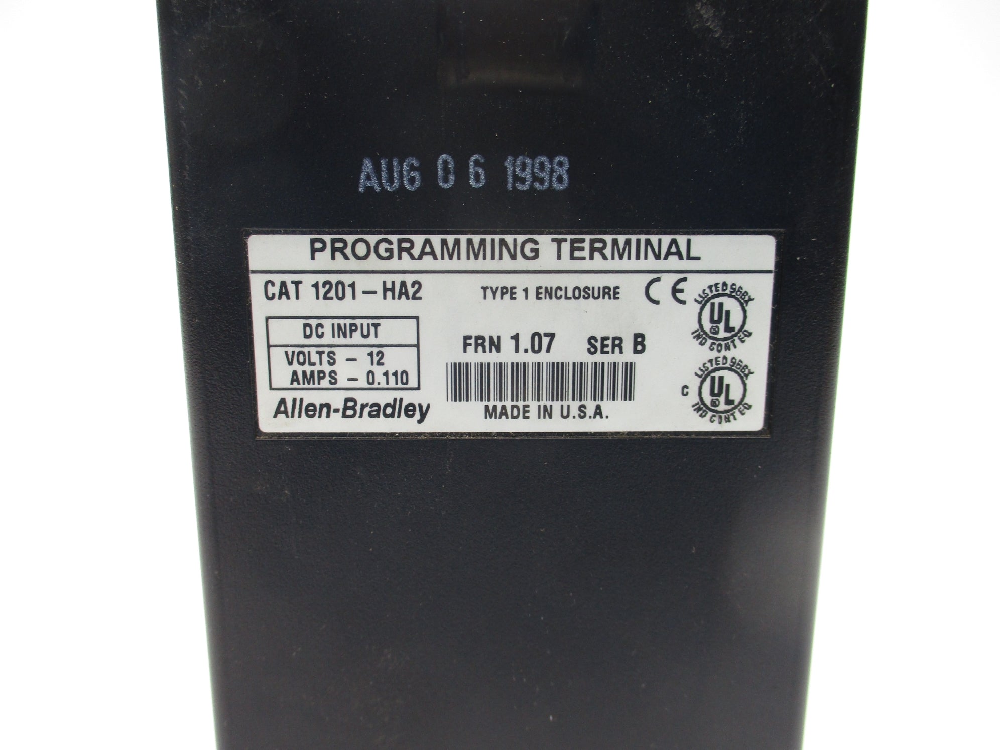 ALLEN BRADLEY 1201-HA2 SER. B F/W 1.07 12V 0.110A NSNP