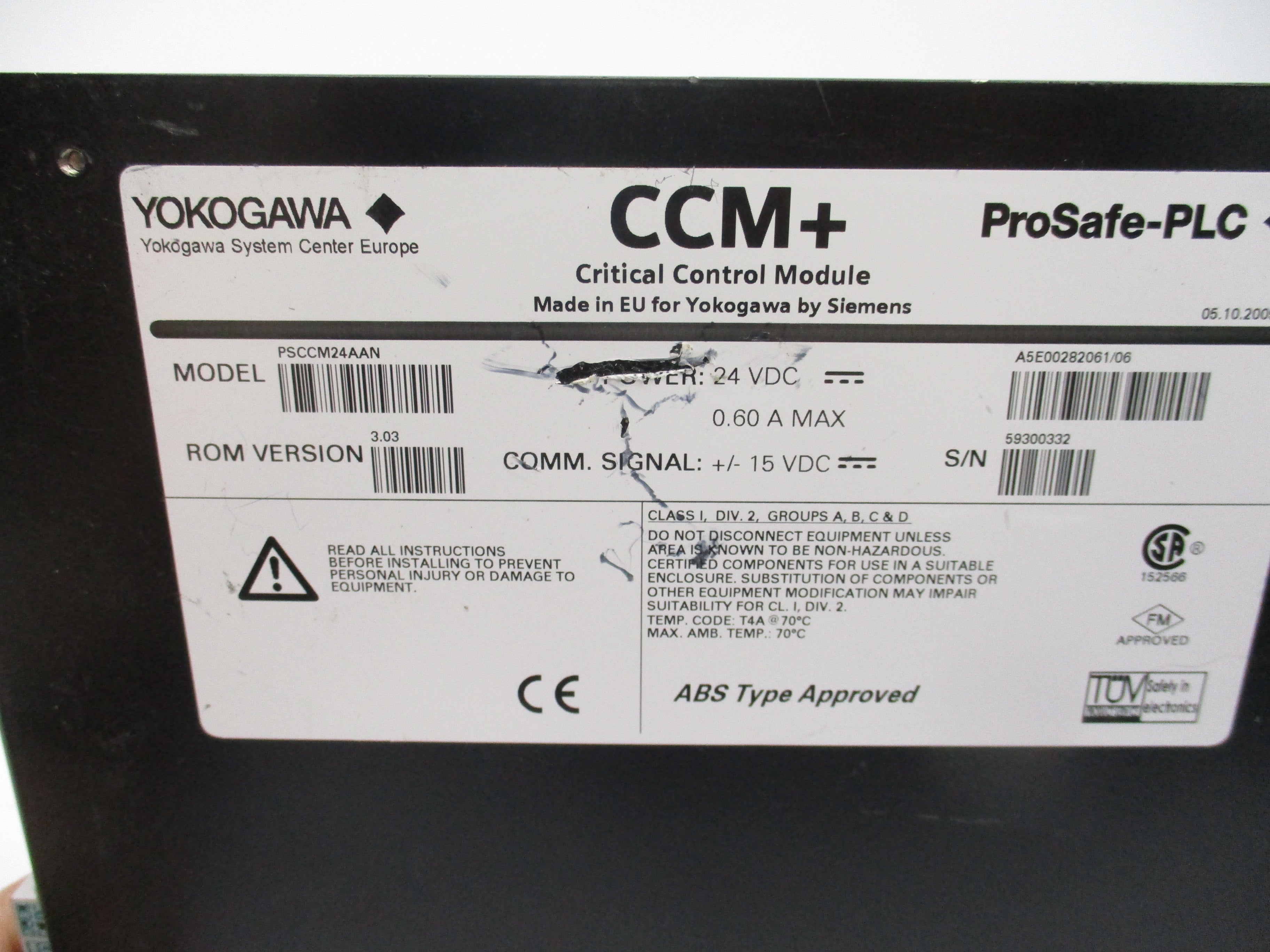 YOKOGAWA PSCCM24AAN V.3.03 (AS PICTURED) NSNP