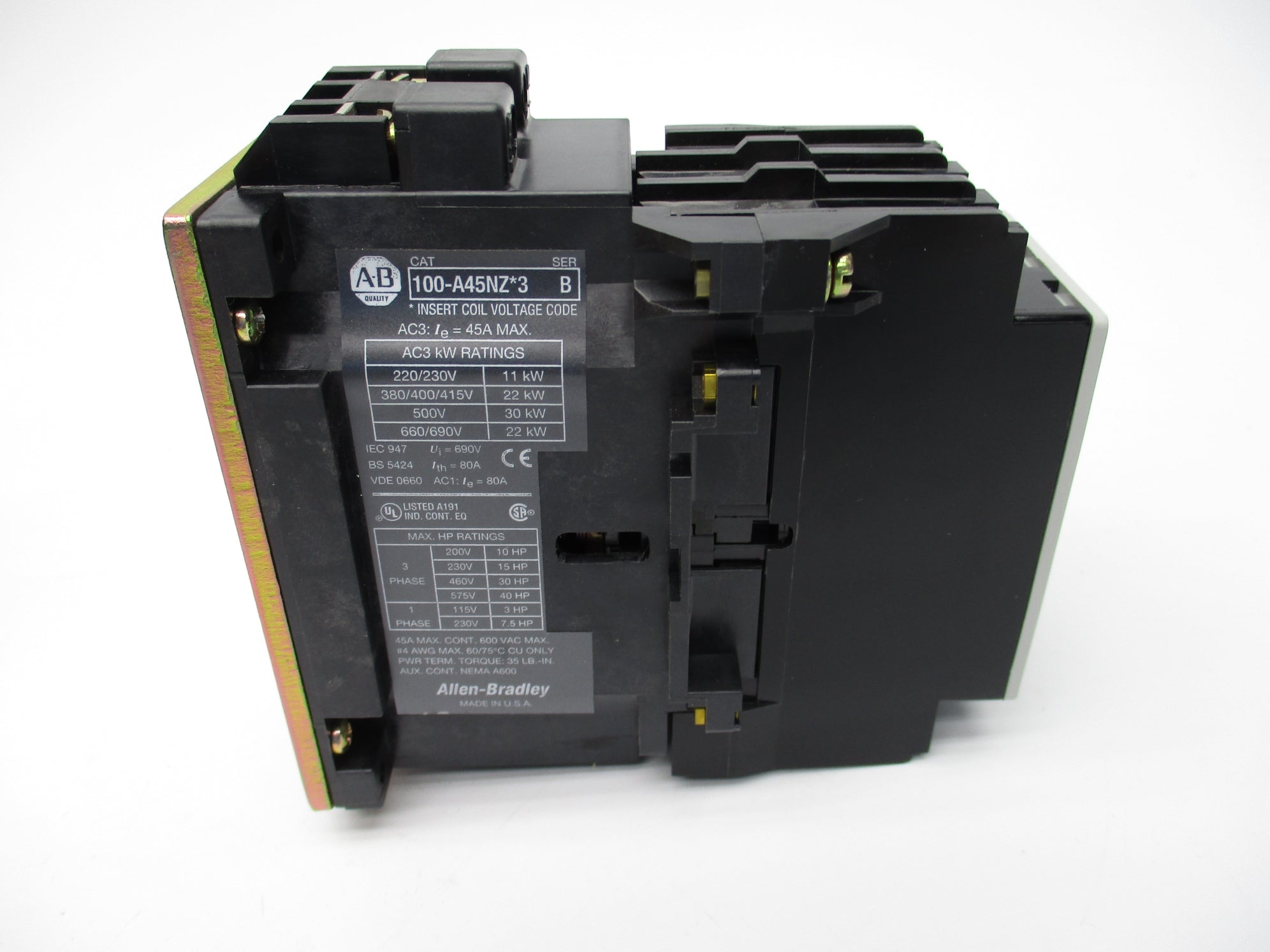 ALLEN BRADLEY 100-A45NZ243 SER. B 24VDC  NSMP