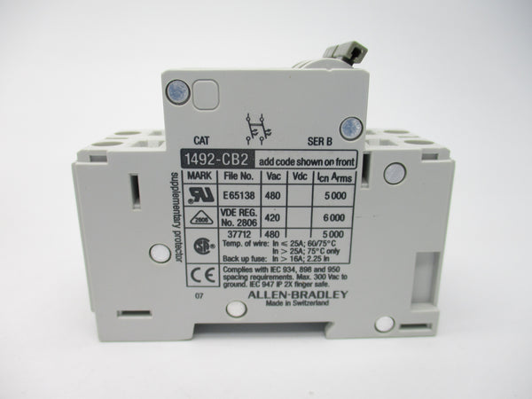 ALLEN BRADLEY 1492-CB2H060 SER. B 480VAC 6A NSMP