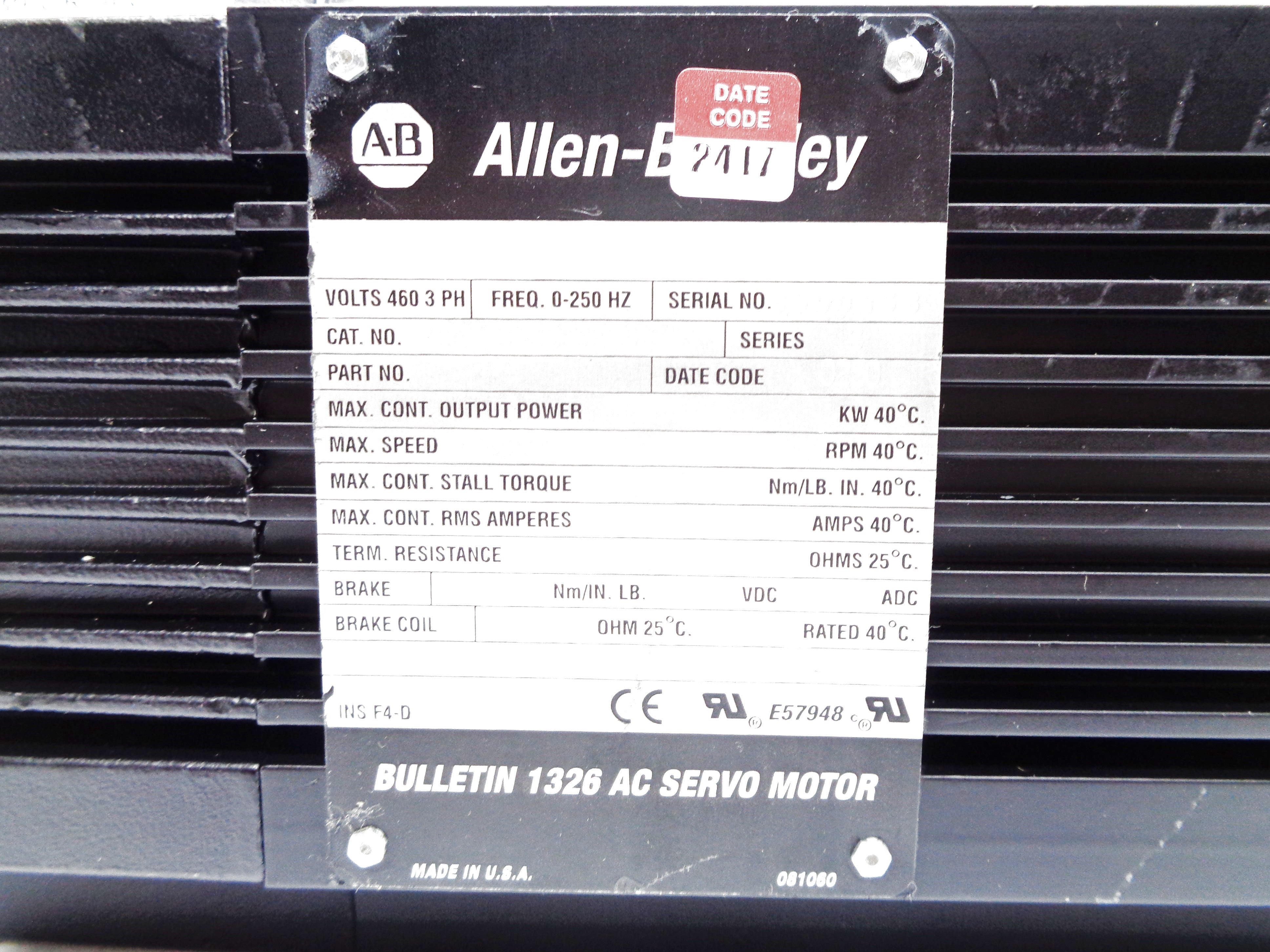 ALLEN BRADLEY 1326AB-B520E-M2L SER. B REMAN