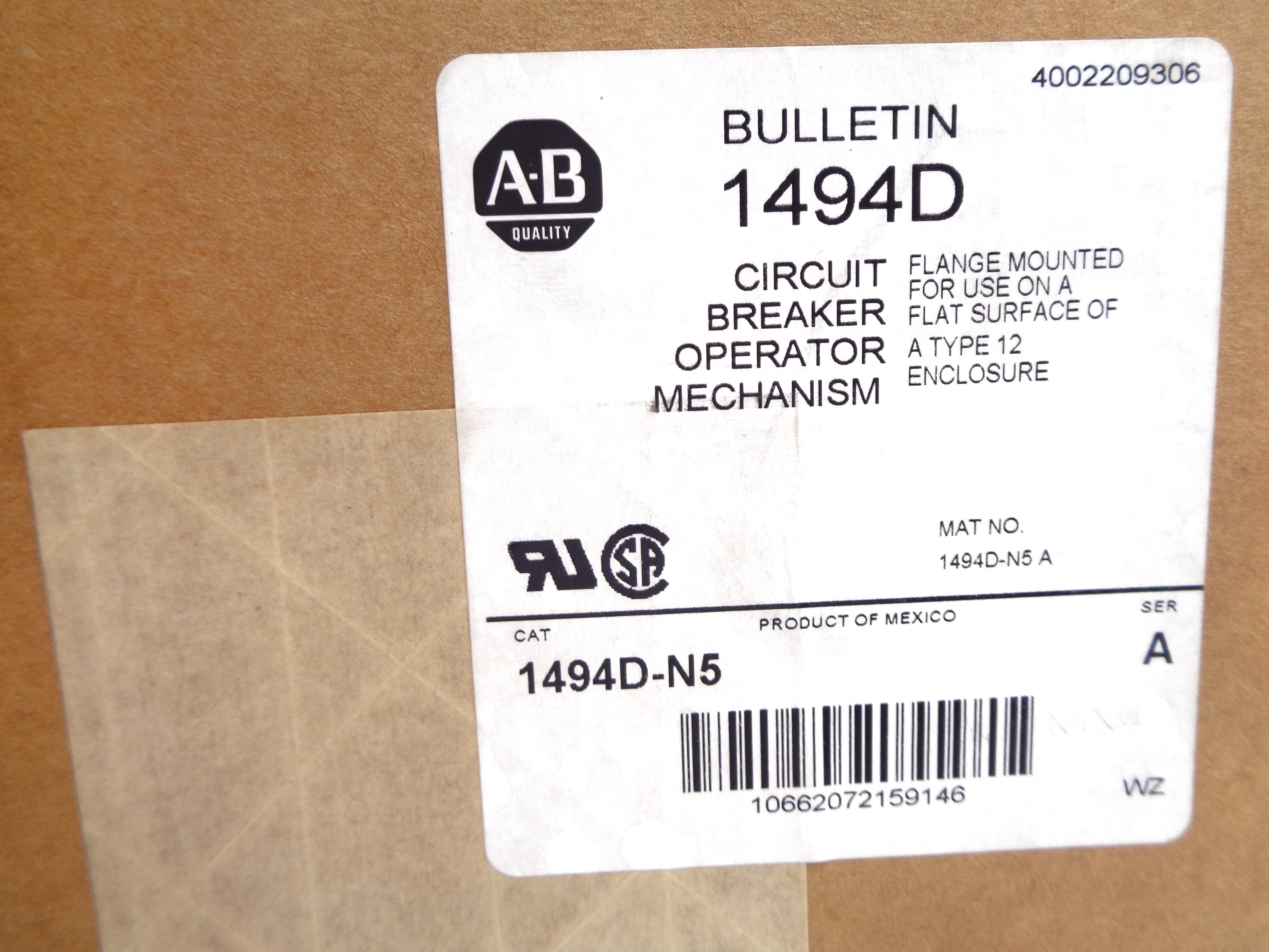 ALLEN BRADLEY 1494D-N5 SER. A (BR/WH) NSMP