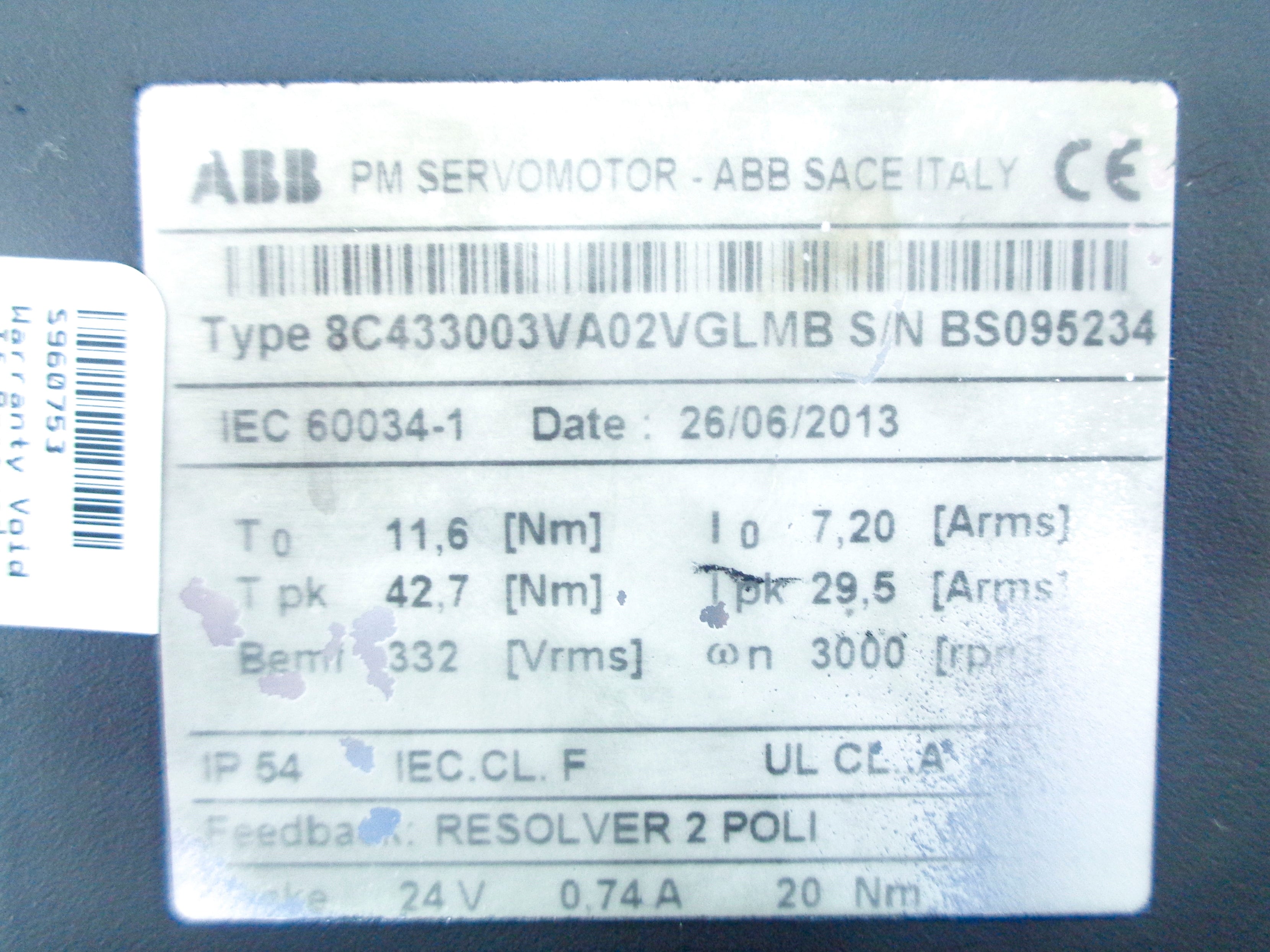 ABB 8C433003VA02VGLMB NSNP