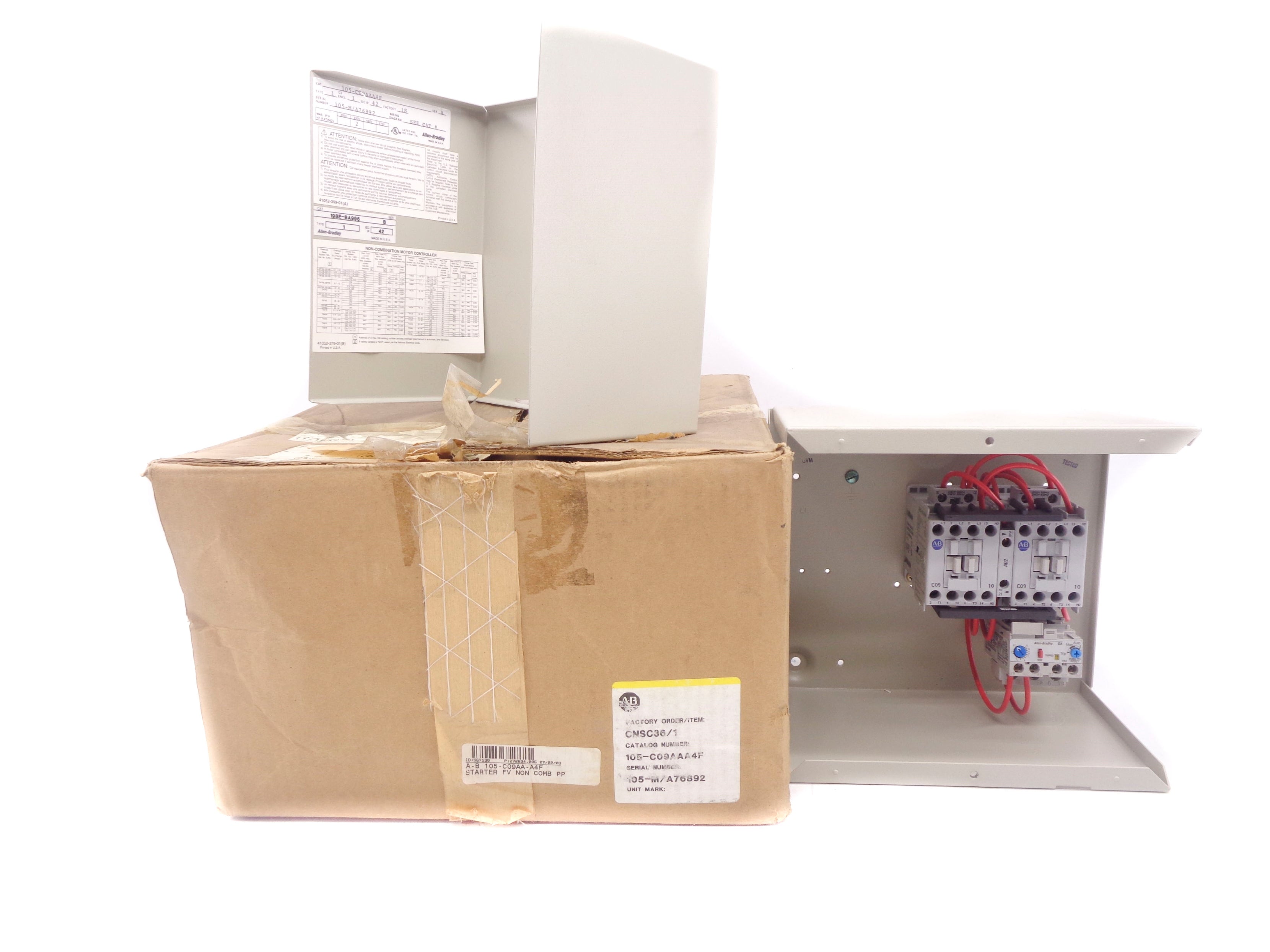 ALLEN BRADLEY 105-C09AAA4F 220-240V (BR/YL) NSMP