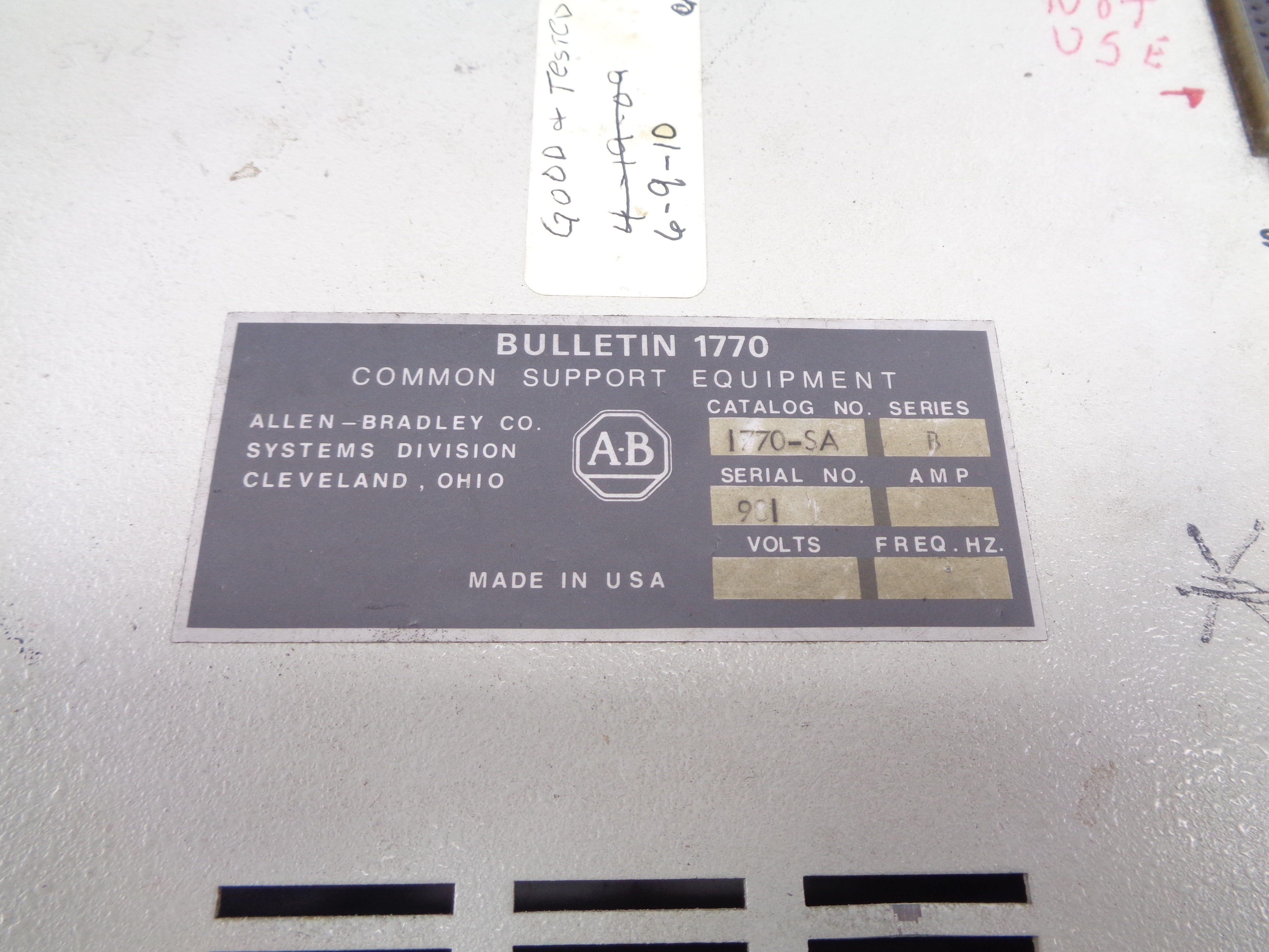 ALLEN BRADLEY 1770-SA SER. B UNMP
