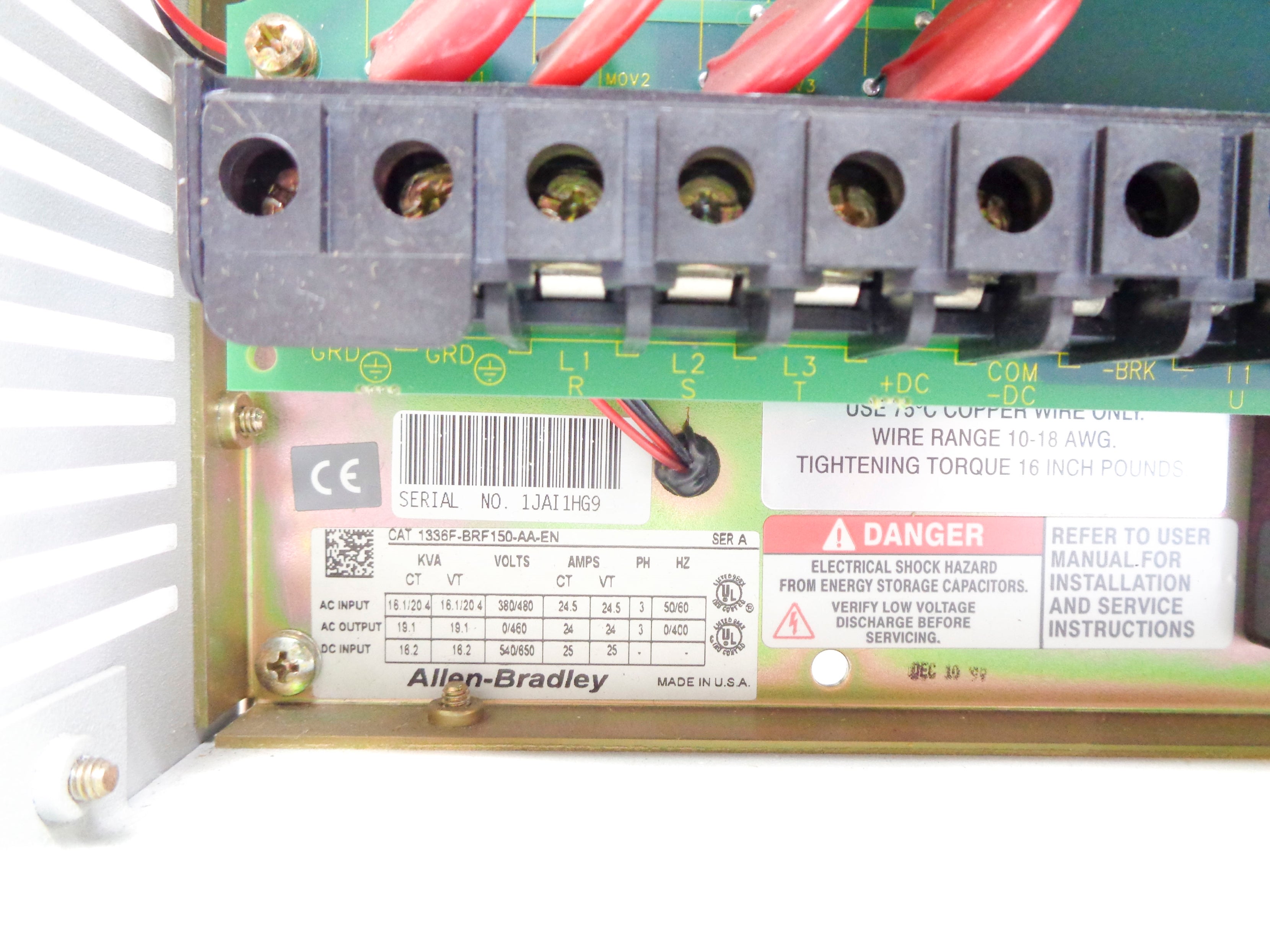 ALLEN BRADLEY 1336F-BRF150-AA-EN SER. A NSMP