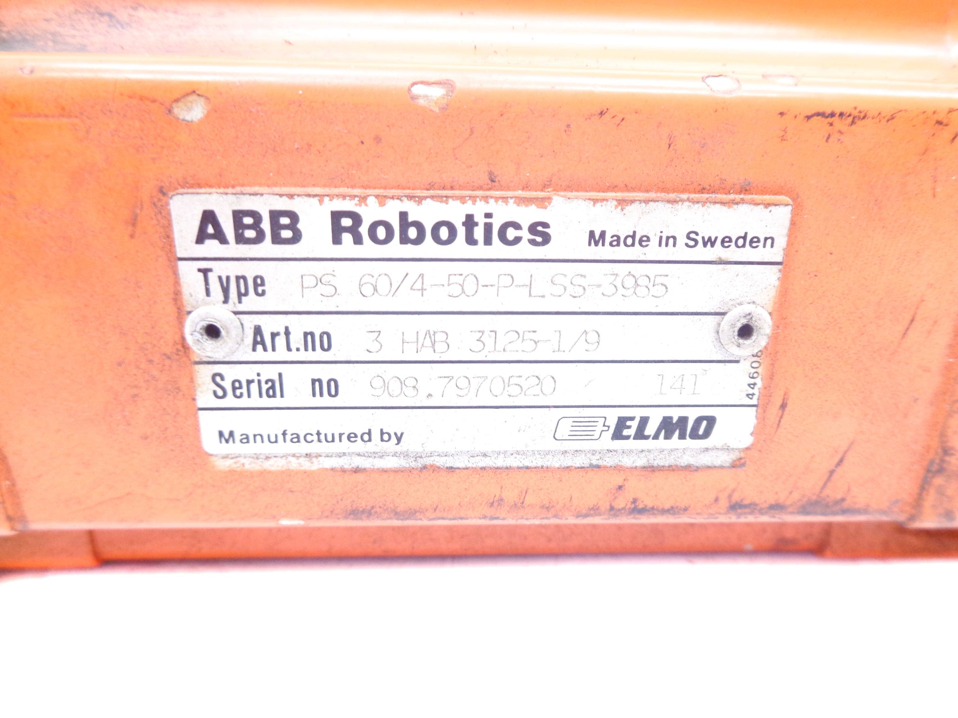 ABB PS60/4-50-P-LSS-3985 3HAB3125-1/9 UNMP