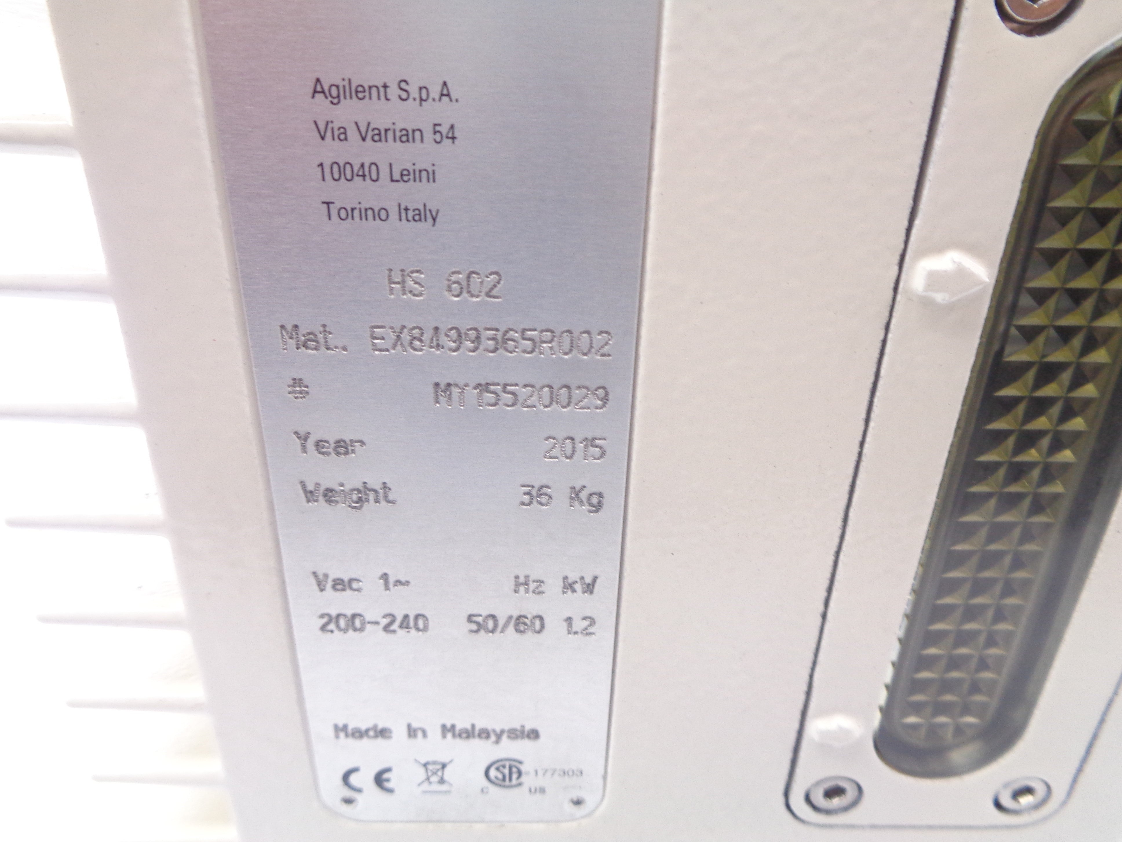 AGILENT HS602 EX8499365R002 UNMP