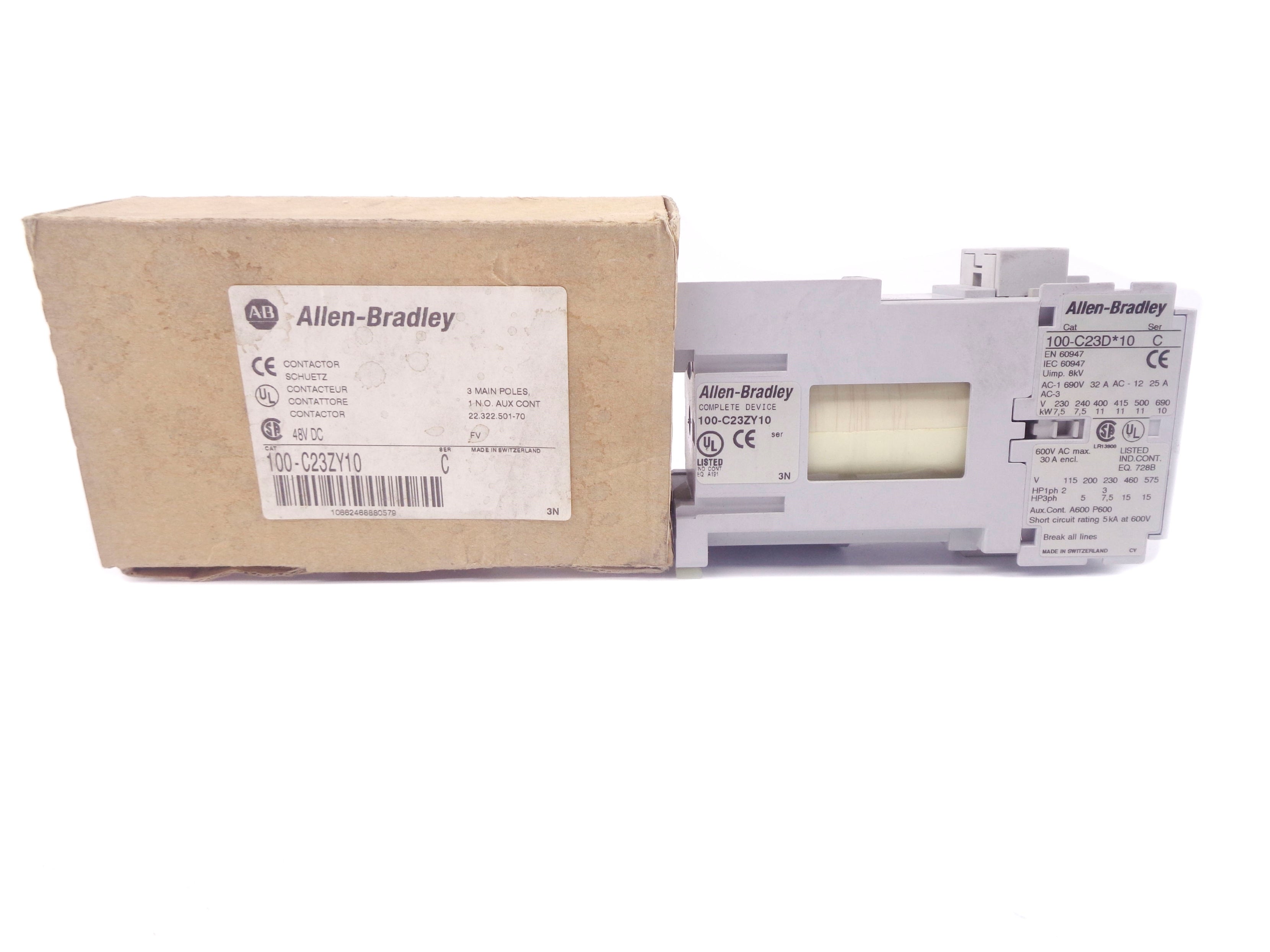 ALLEN BRADLEY 100-C23ZY10 SER. C 48V (BR/WH) NSMP