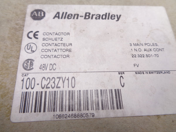 ALLEN BRADLEY 100-C23ZY10 SER. C 48V (BR/WH) NSMP