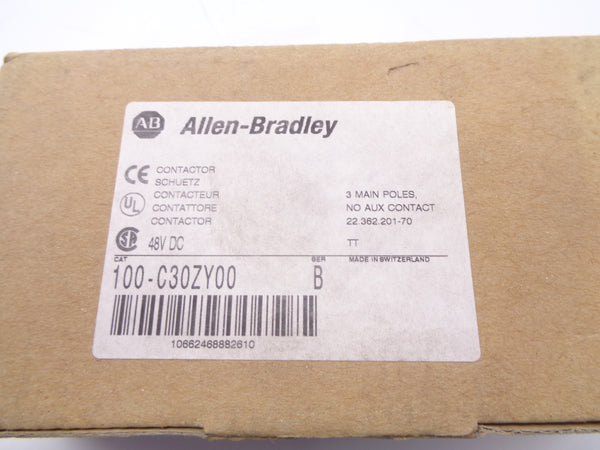 ALLEN BRADLEY 100-C30ZY00 SER. B 48V (BR/WH) NSMP