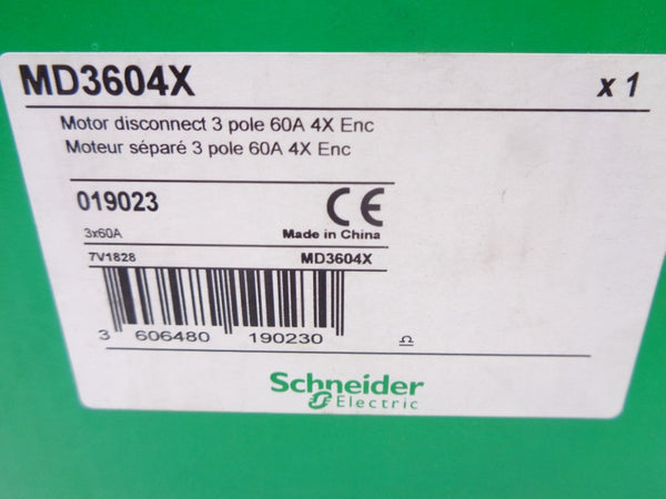 SCHNEIDER ELECTRIC MD3604X 600VAC 60A NSMP