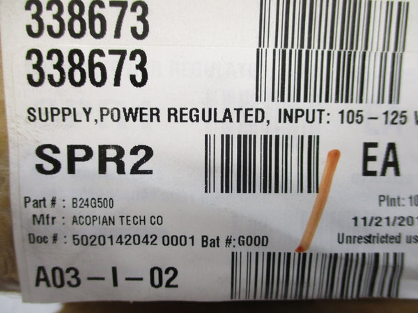 ACOPIAN B24G500 NSMP