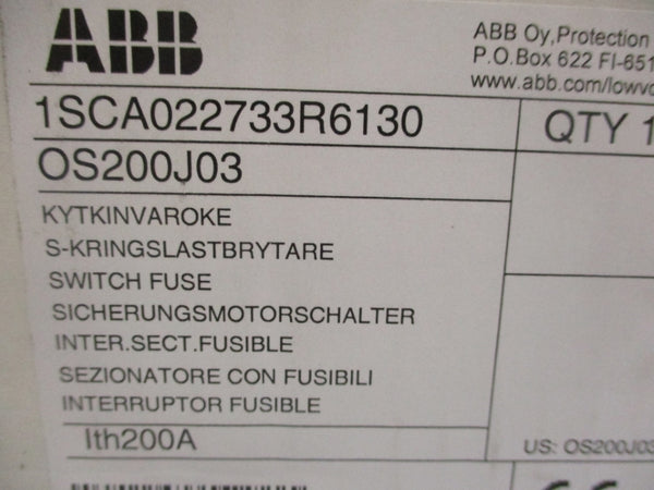 ABB OS200J03 1SCA022733R6130 NSMP