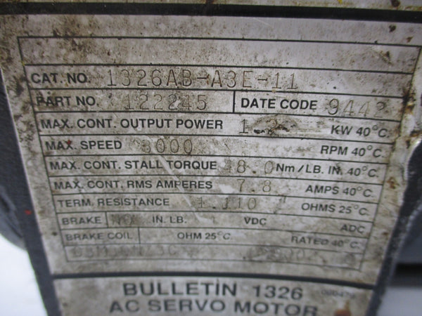 ALLEN BRADLEY 1326AB-A3E-11 UNMP