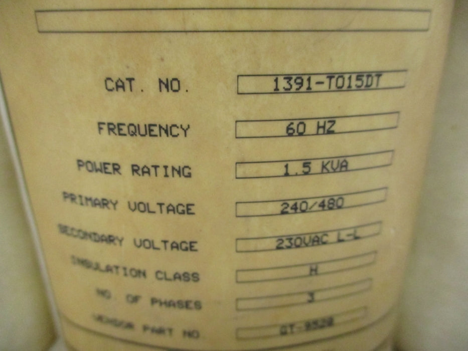 ALLEN BRADLEY 1391-T015DT 1.5KVA NSNP