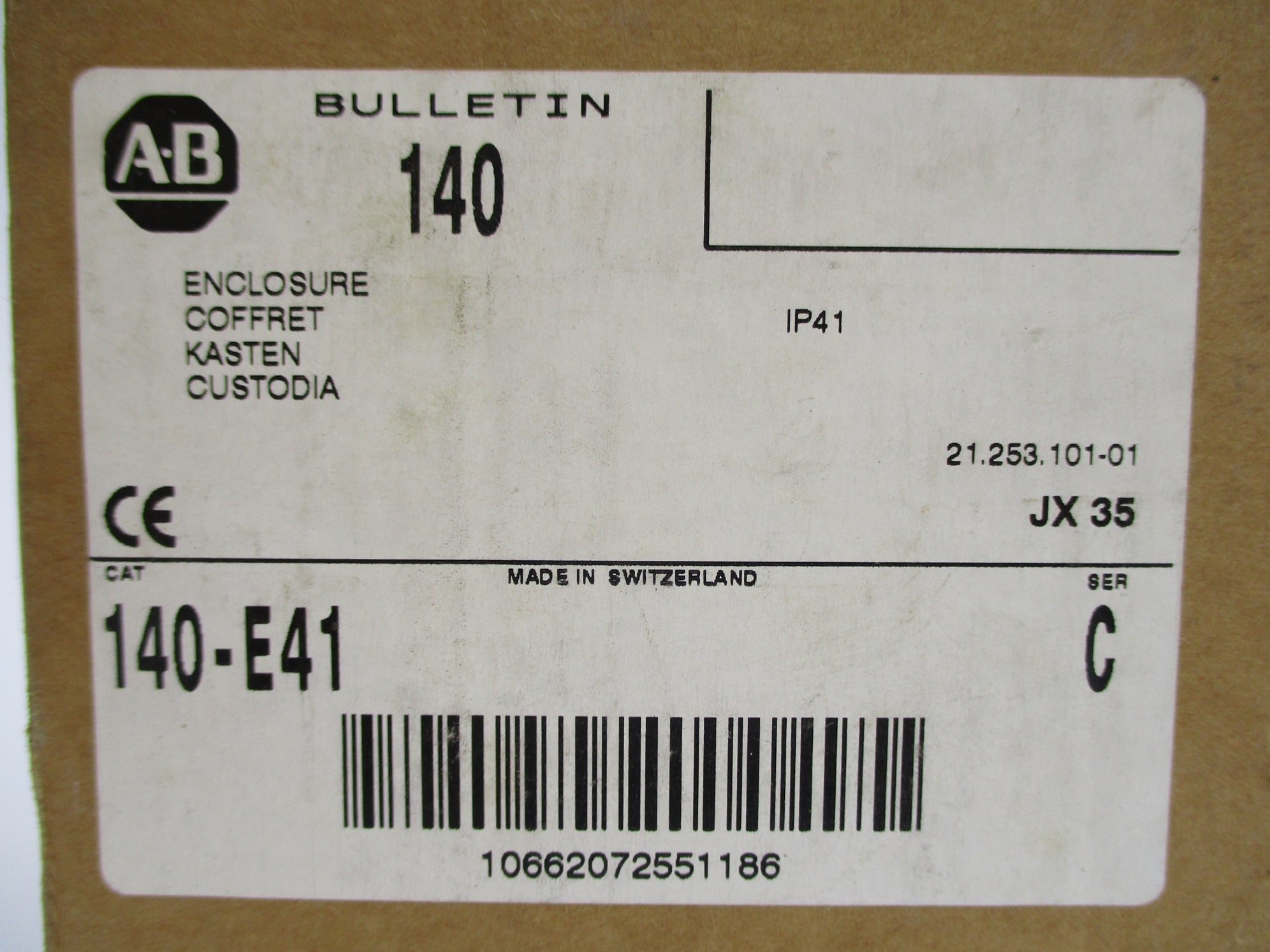 ALLEN BRADLEY 140-E41 SER. C (BR/WH) NSMP
