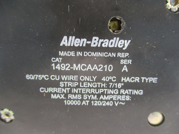 ALLEN BRADLEY 1492-MCAA210 SER. A 10A 120/240V UNMP