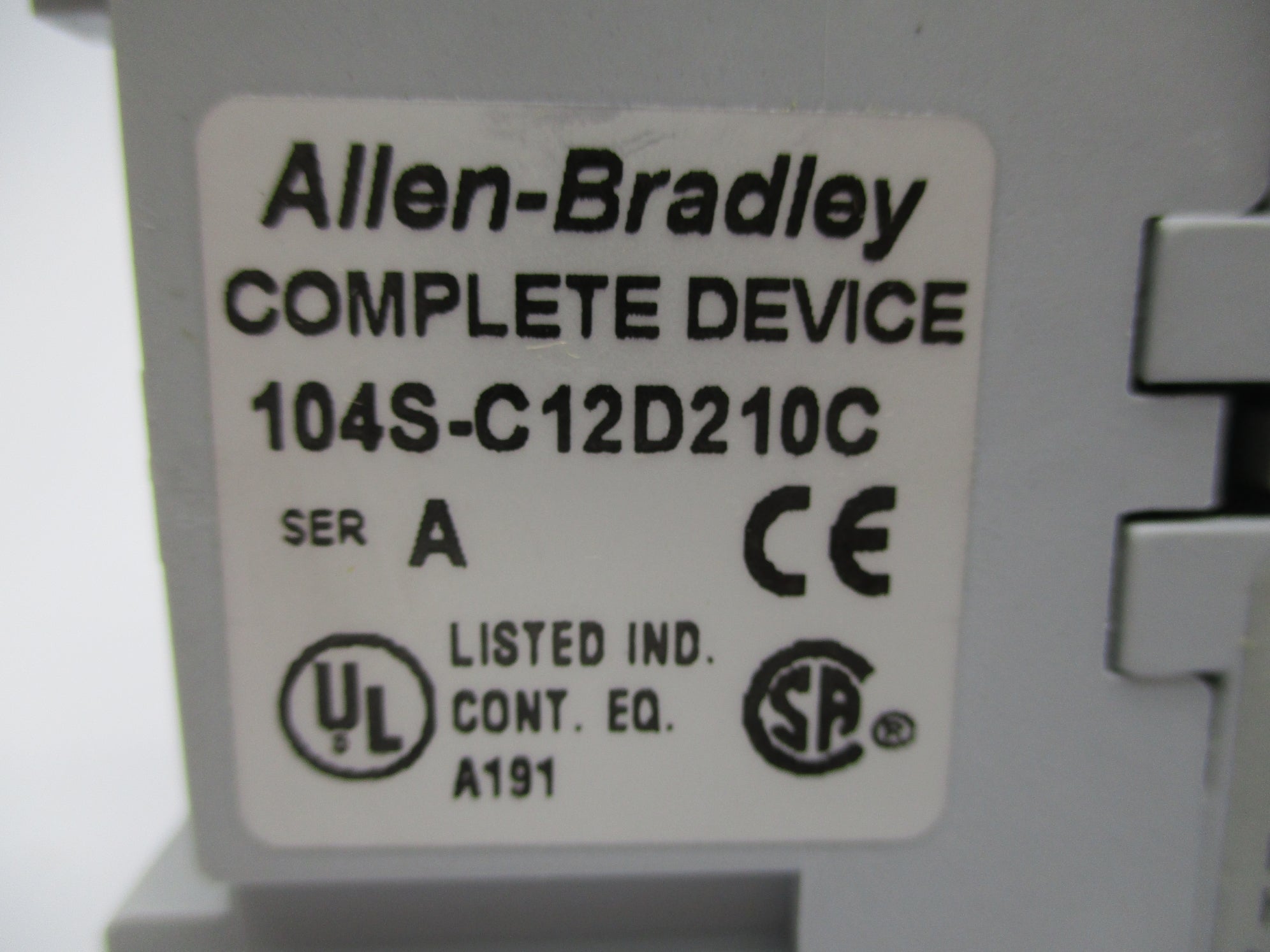 ALLEN BRADLEY 104S-C12D210C SER. A 110/120V NSNP