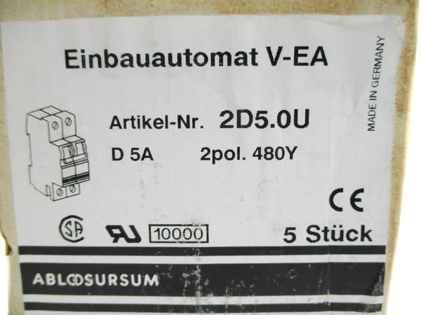 ABL SURSUM 2D5.0U 5A 415V (PKG OF 5) NSMP