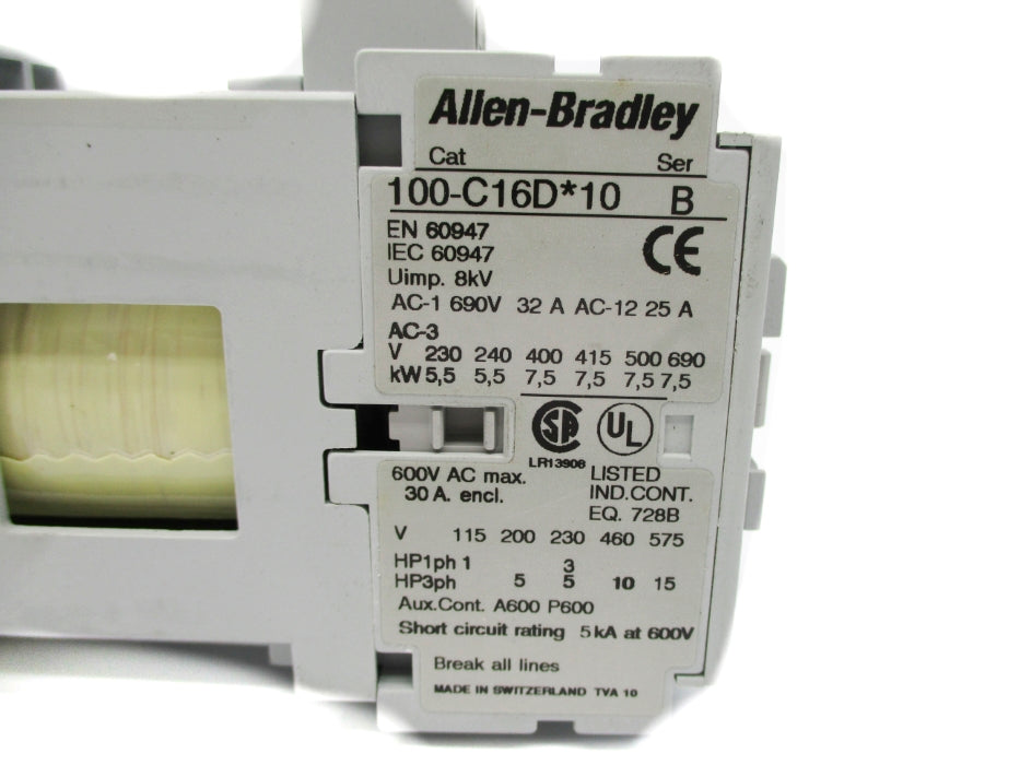 ALLEN BRADLEY 100-C16DJ10 SER. B 24VDC UNMP