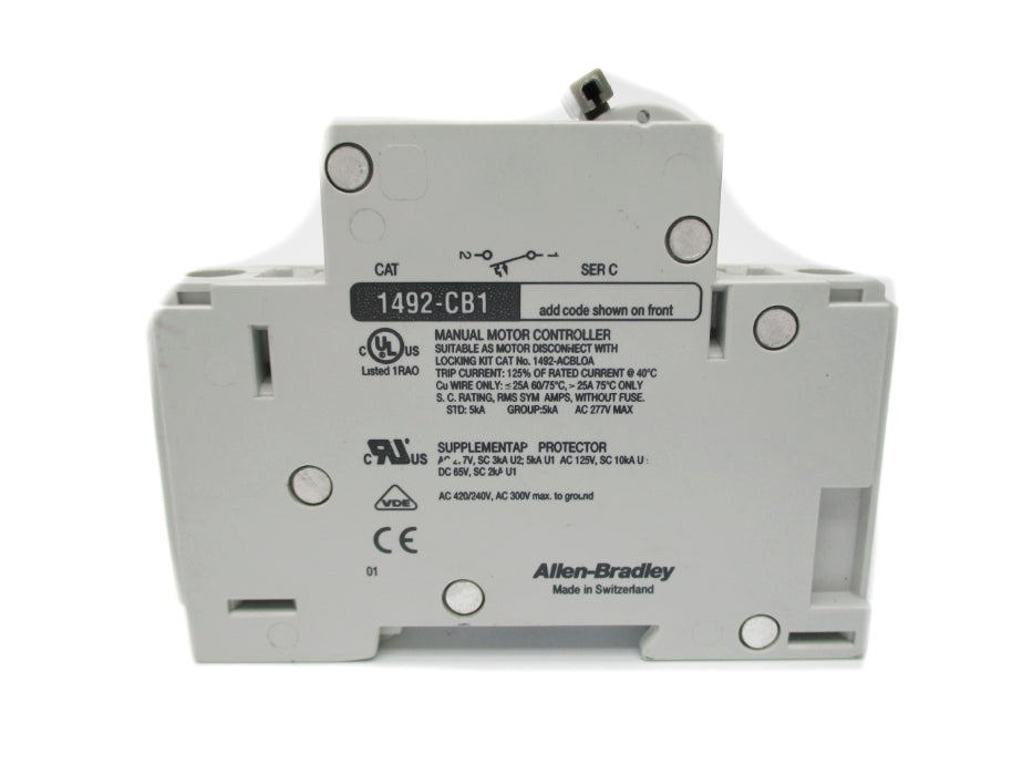 ALLEN BRADLEY 1492-CB1H150 SER. C 15A 277VAC NSNP