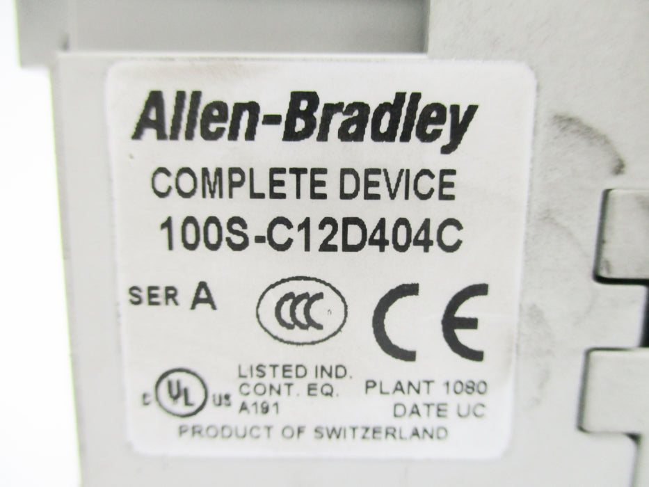 ALLEN BRADLEY 100S-C12D404C SER. A 110/120V UNMP