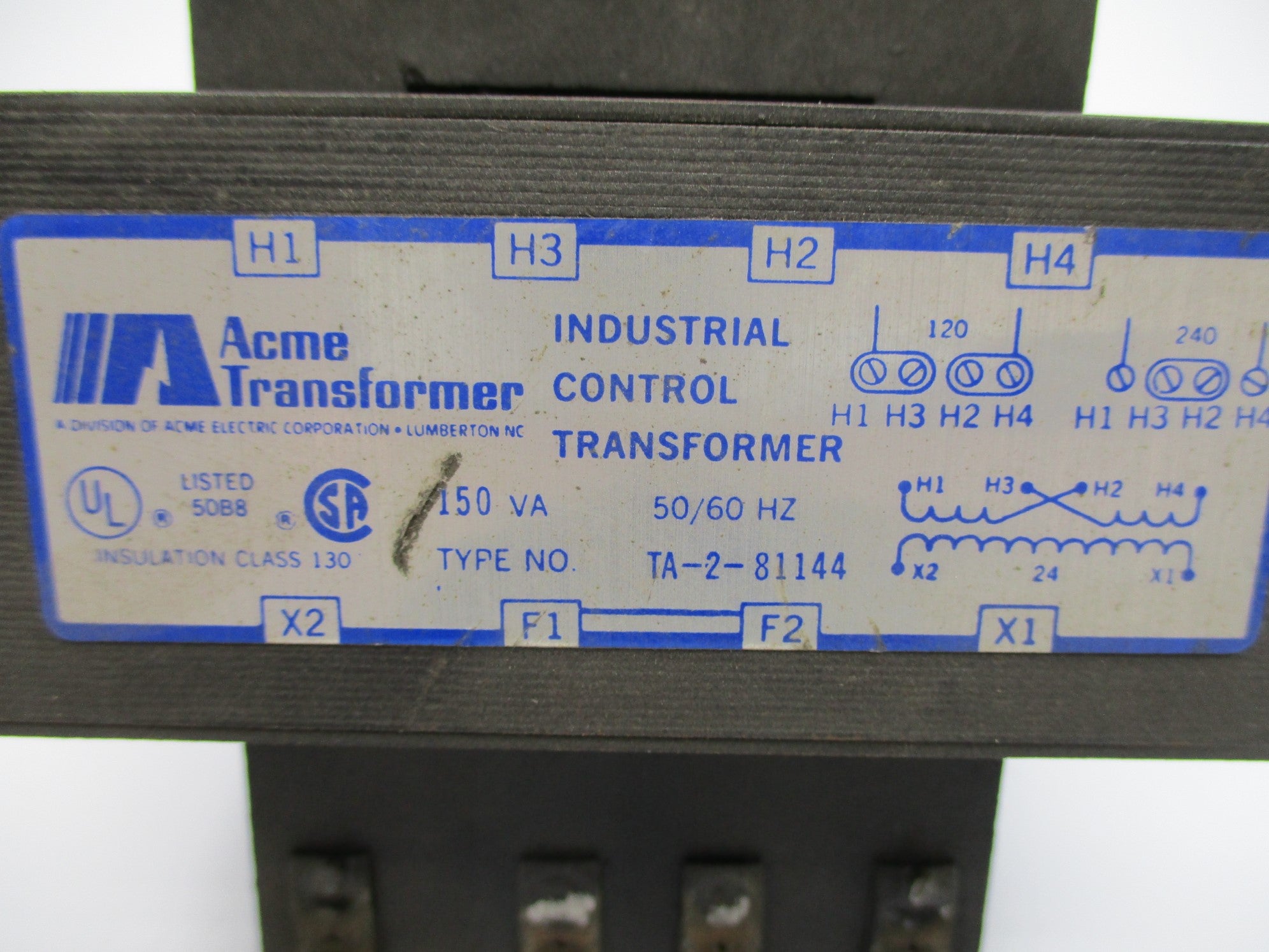 ACME TRANSFORMER TA-2-81144 150VA UNMP