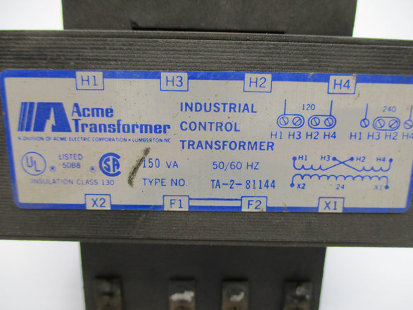 ACME TRANSFORMER TA-2-81144 150VA UNMP