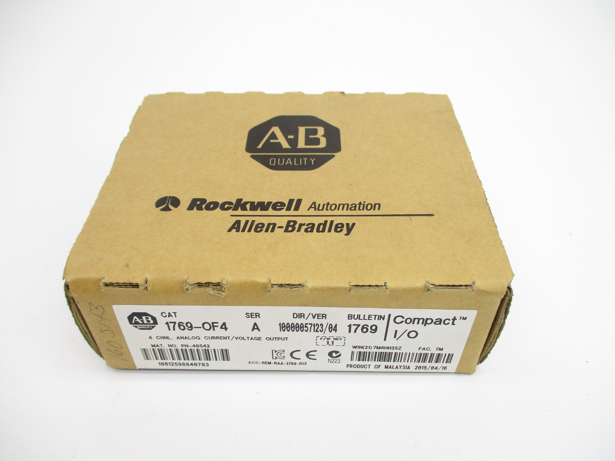 ALLEN BRADLEY 1769-OF4 SER. A F/W 1.1 DATE: 2015 NSFS
