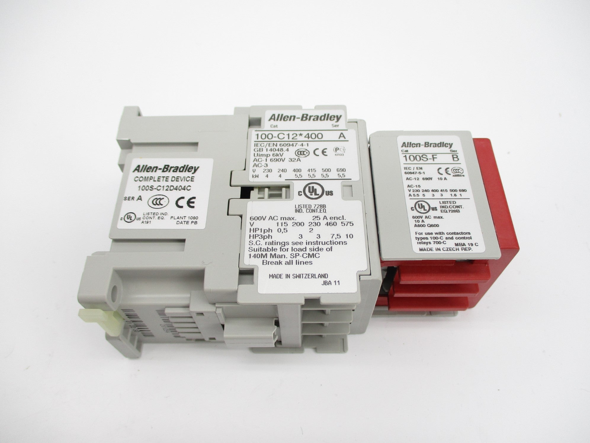 ALLEN BRADLEY 100S-C12D404C SER. A 110/120V (BR/WH) NSMP