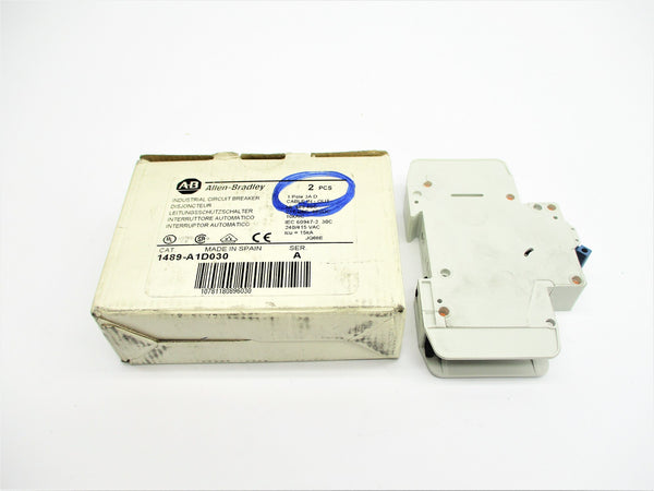 ALLEN BRADLEY 1489-A1D030 SER. A 3A 277VAC (PKG OF 2) NSMP