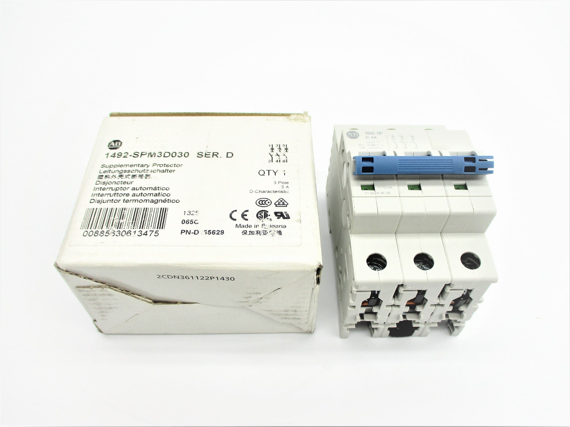 ALLEN BRADLEY 1492-SPM3D030 SER. D 277VAC 3A NSMP