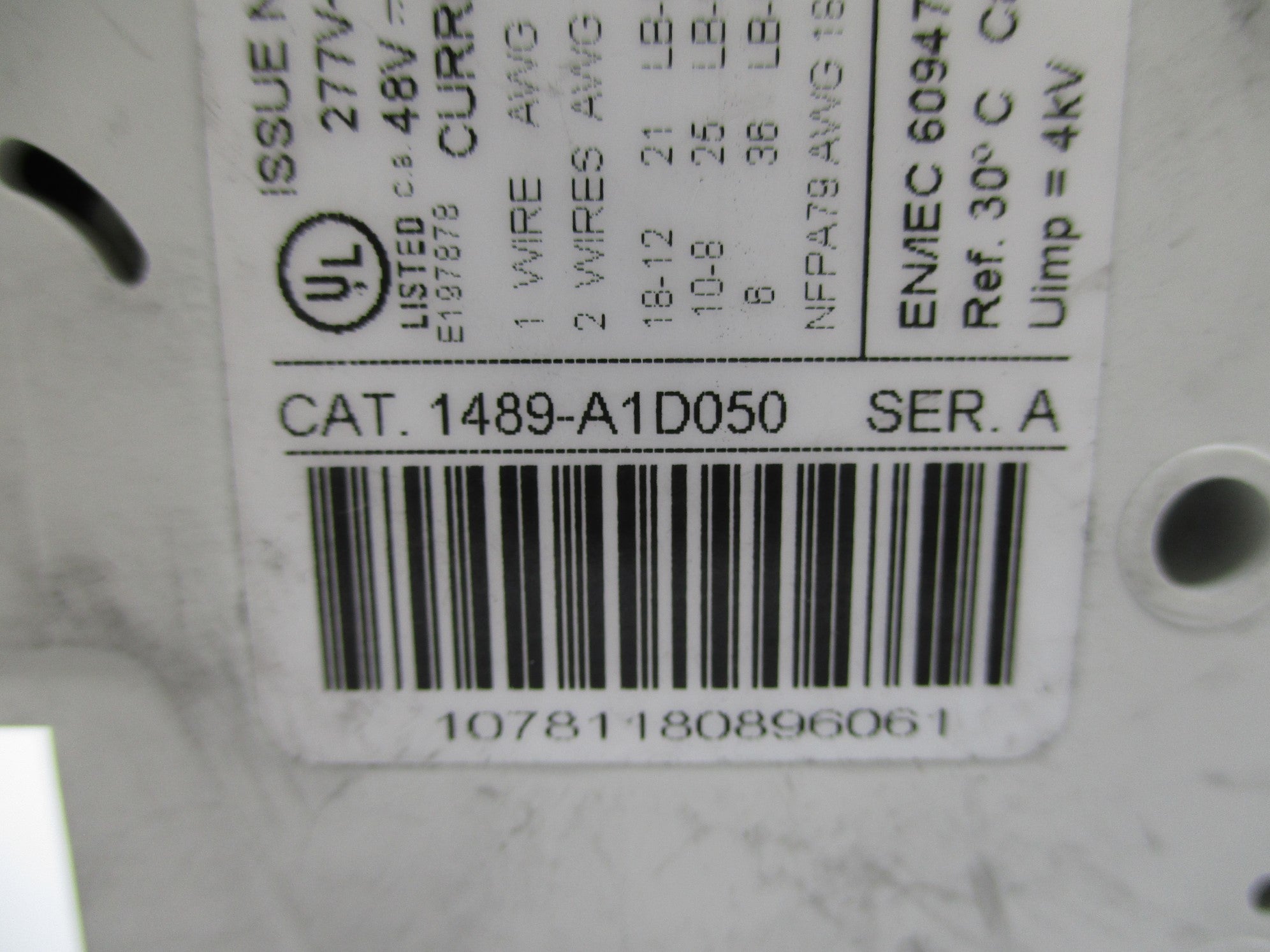 ALLEN BRADLEY 1489-A1D050 SER. A 5A 277V UNMP
