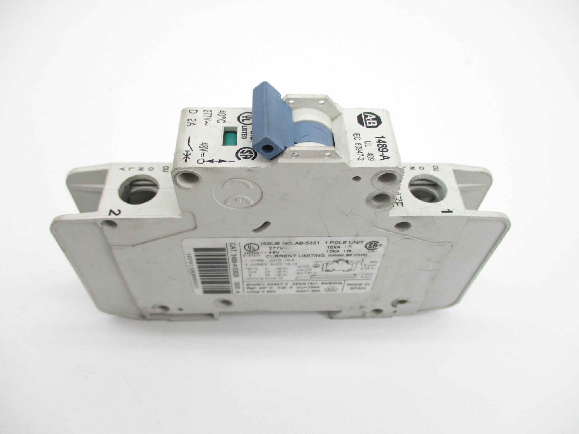 ALLEN BRADLEY 1489-A1D020 SER. A 2A 277V UNMP