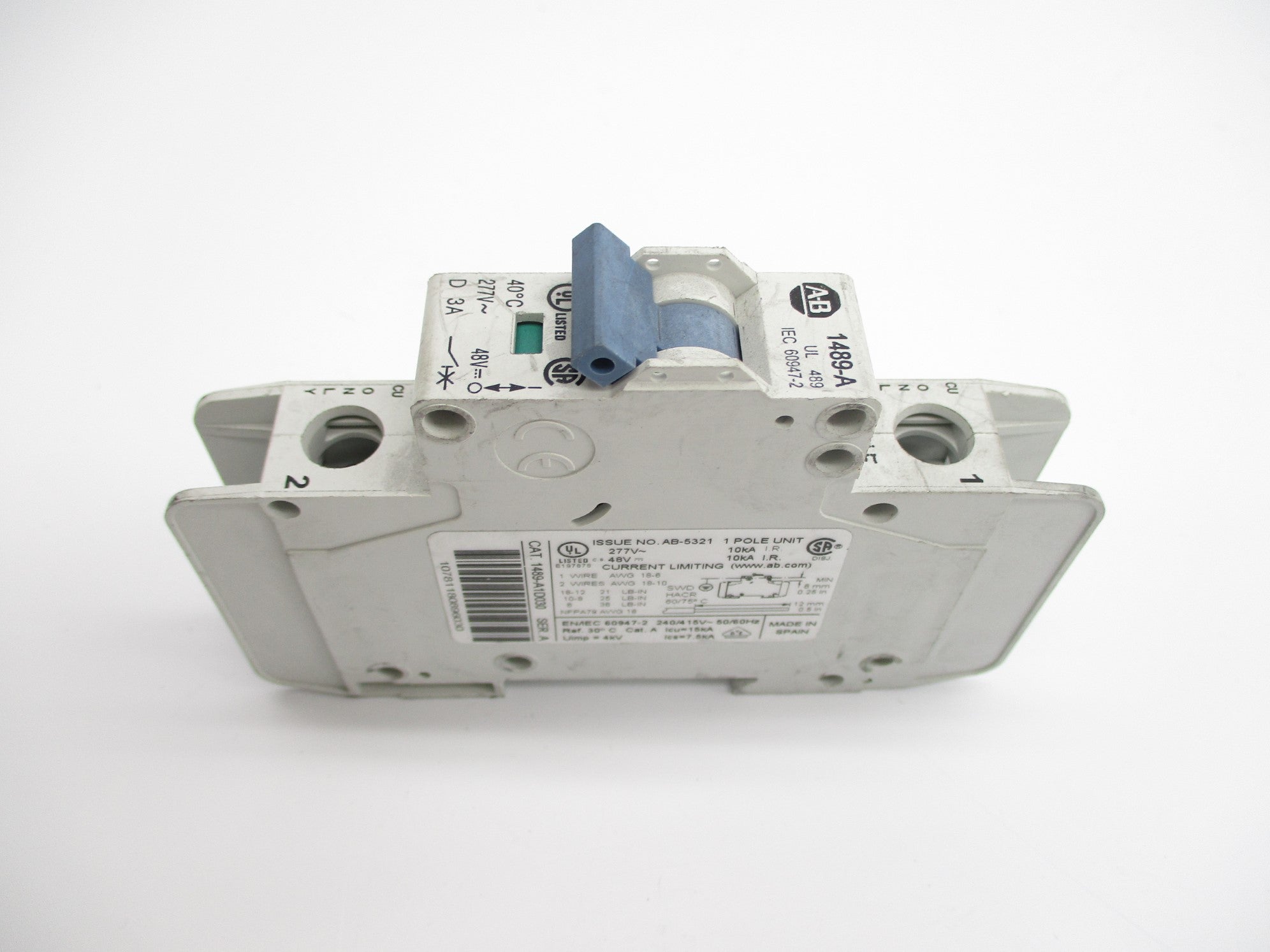 ALLEN BRADLEY 1489-A1D030 SER. A 3A 277V UNMP