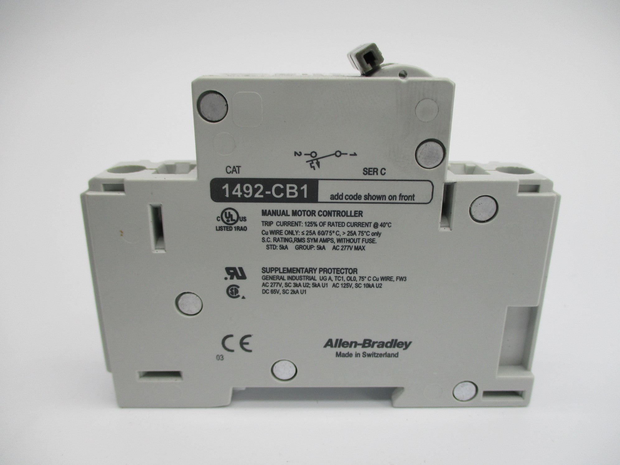 ALLEN BRADLEY 1492-CB1H500 SER. C 50A 277VAC NSMP