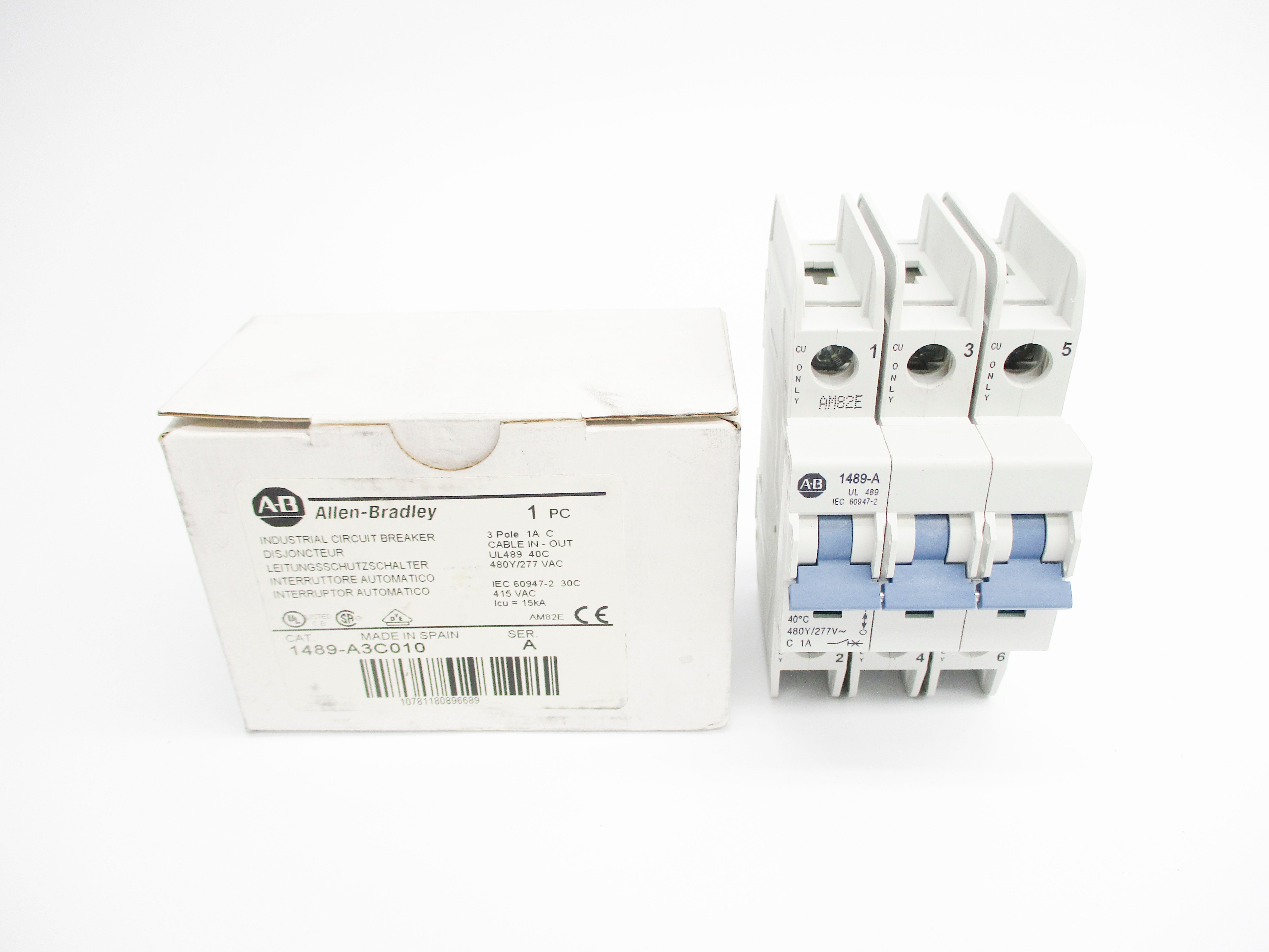 ALLEN BRADLEY 1489-A3C010 SER. A 1A 277VAC NSMP