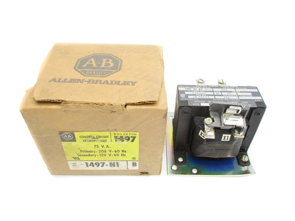 ALLEN BRADLEY 1497-N1 SER. B 208V (AS PICTURED) (BK/YL) NSMP