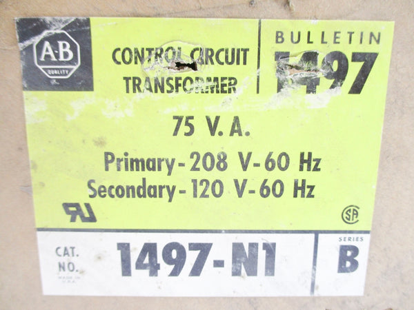 ALLEN BRADLEY 1497-N1 SER. B 208V (AS PICTURED) (BK/YL) NSMP